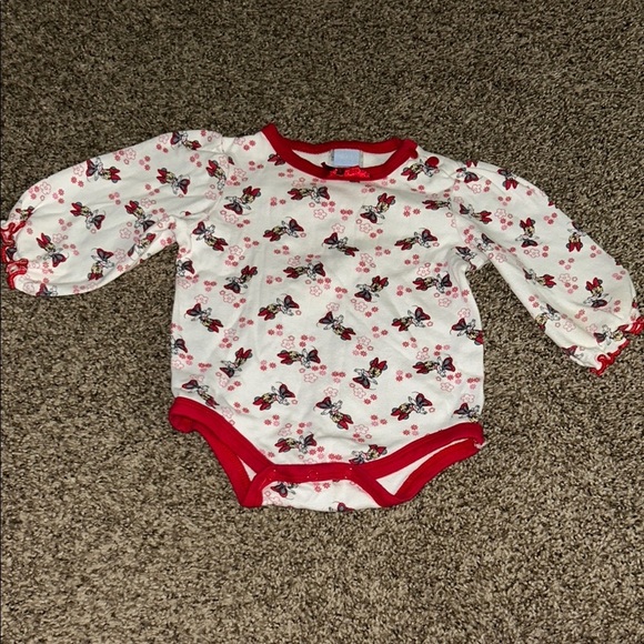 Vintage Minnie Mouse Long Sleeve Onesie - Picture 1 of 4